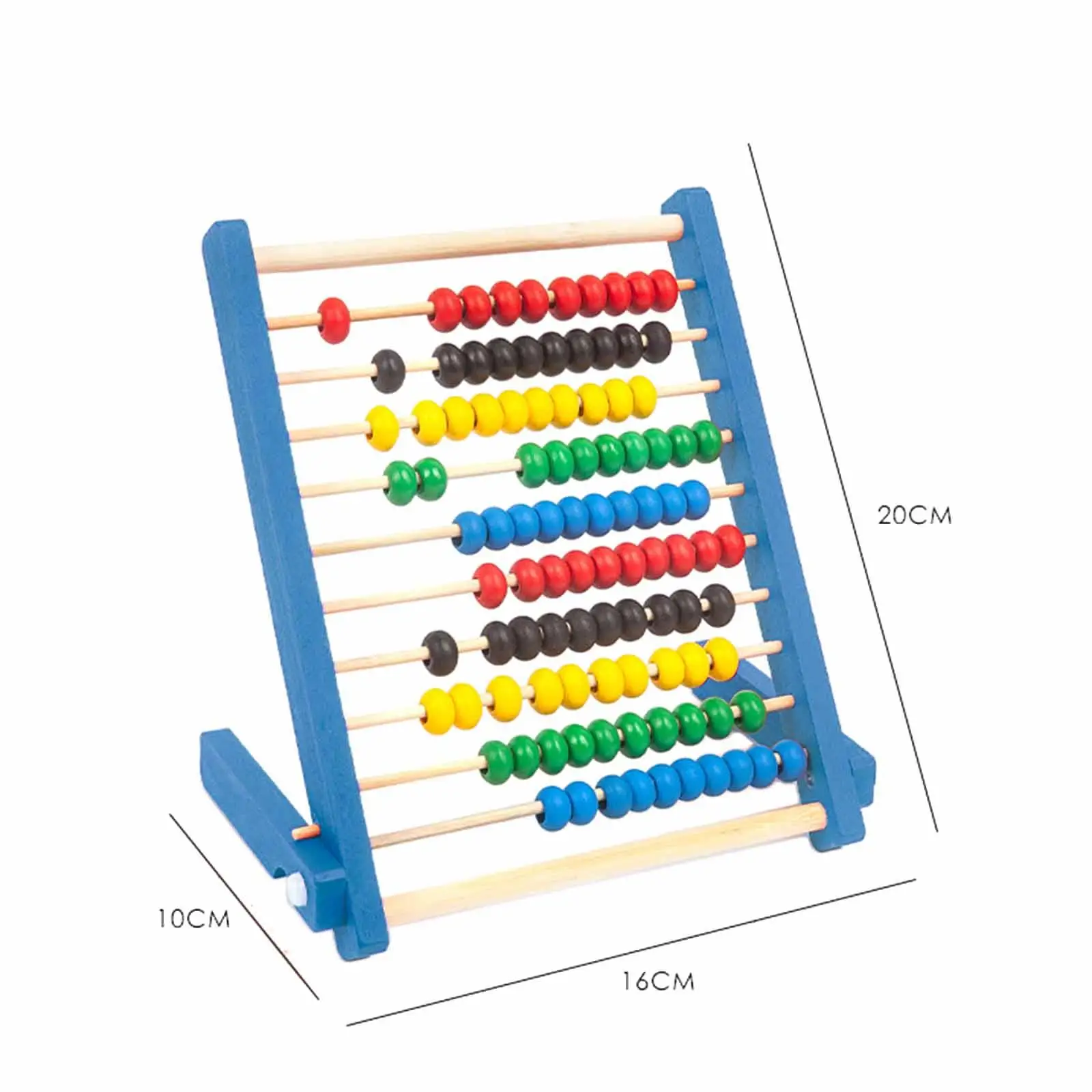 Toddlers Mathematics Toy Beads Game Early Childhood Education 10 Row Wooden