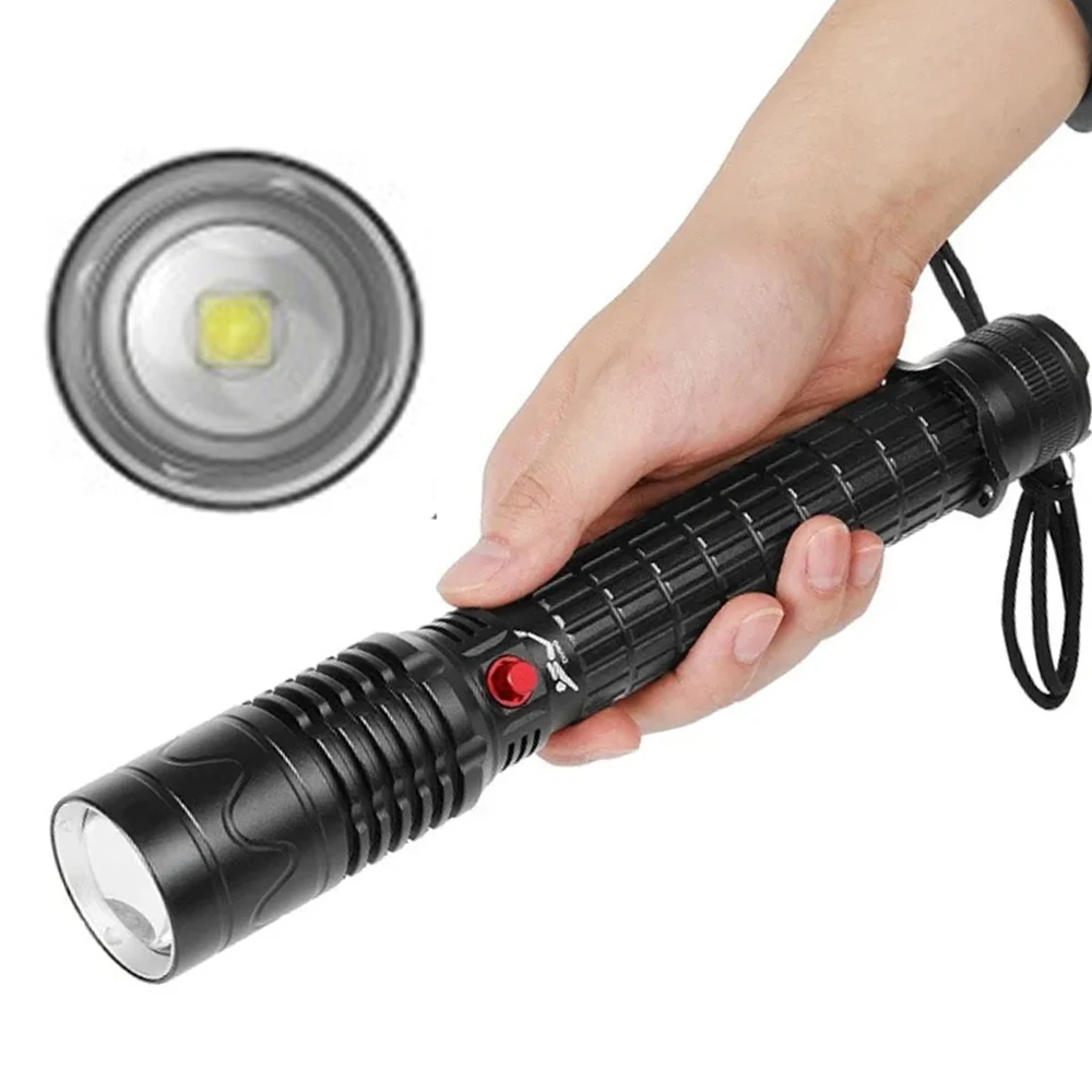 2000LM Diving Flashlight Zoomable IPX8 Waterproof Strong Light LED Flashlight Submersible Lighting At Night Focusable Lantern