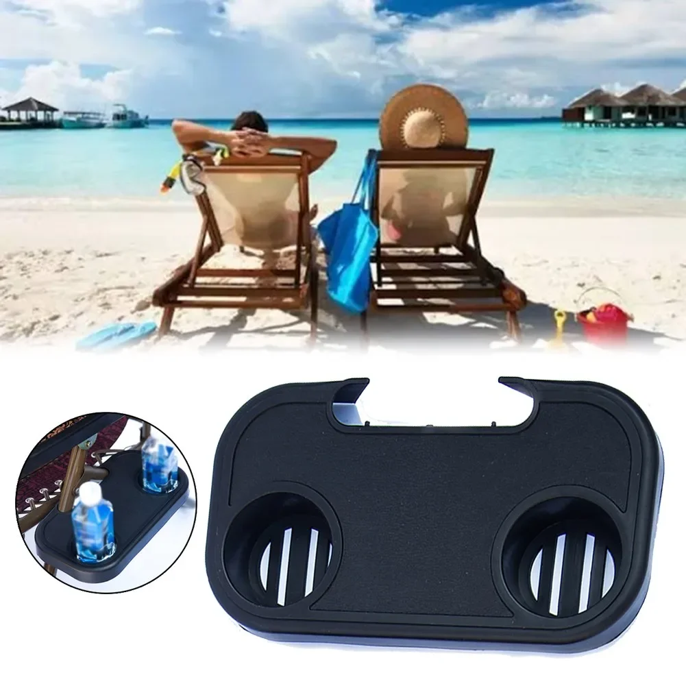 Chair Tray Side Tray Drinking Folding Camping Picnic Outdoor Strand Stool Beach Garden BBQ Chair Side Tray Cup Holder For Drink