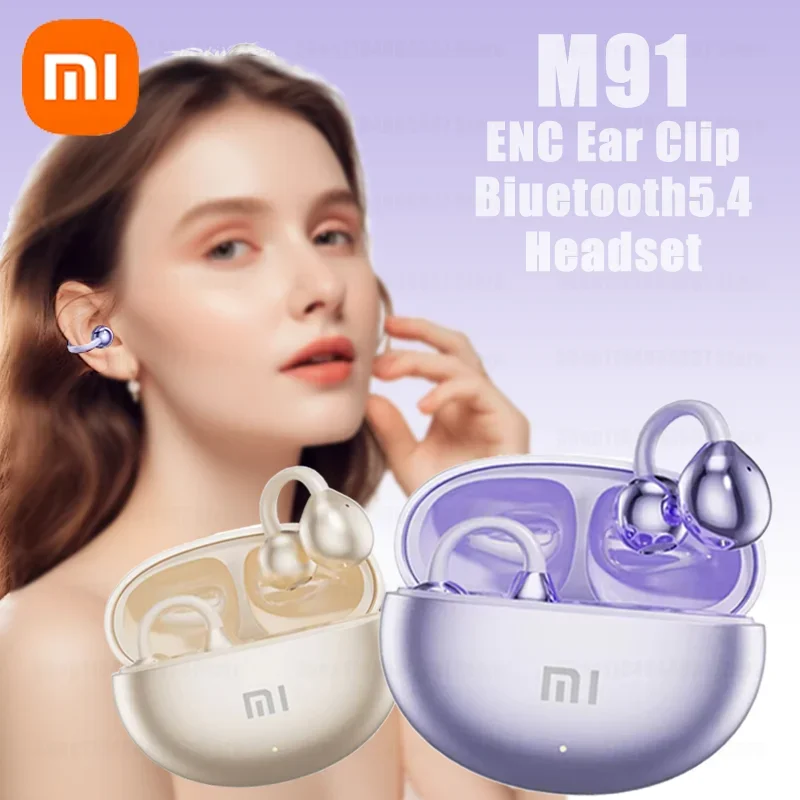 Xiaomi M91 Wireless Headphones Earhooks TWS Open Music Bluetooth 5.4 Running Game Headsets Voice Call with Display Screen Mic