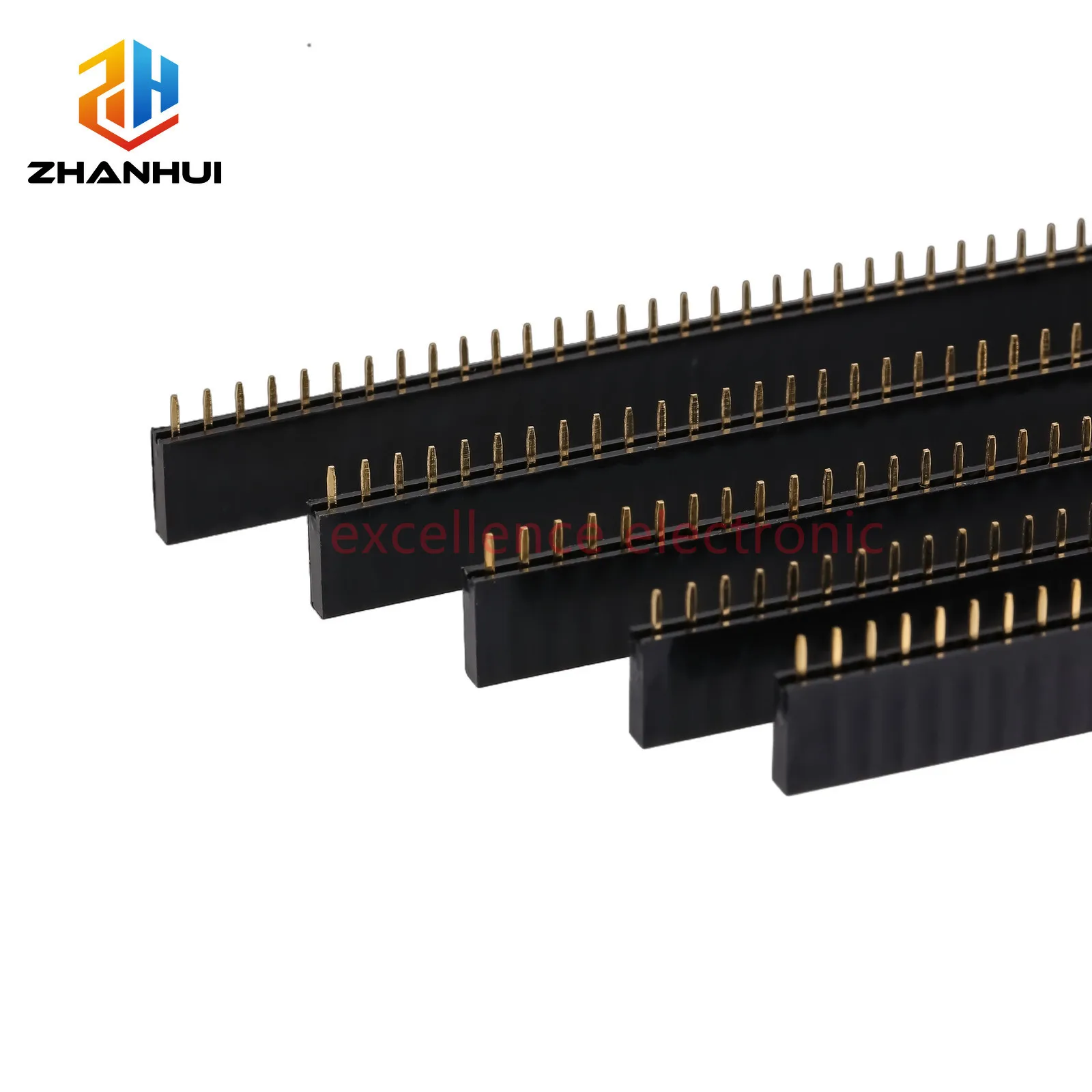 10Pcs 2.54mm Pitch Single Row Female Header Socket - 2/3/4/5/6/7/8/9/10/12/14/16/20/40 Pin PCB Connector