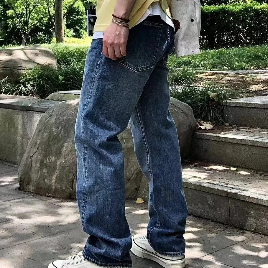 [Al dettaglio e commercio all'ingrosso] VISVIM WMV SCULPTURE SOCIAL 01DRY-21 Jeans vecchi dritti a vita medio-alta024