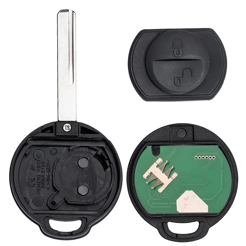 KEYECU 315MHz / 433MHz ID46 Chip 2 Buttons Remote Car Key Fob for Mitsubishi Colt Warior Carisma Spacestar for Smart Transmitter