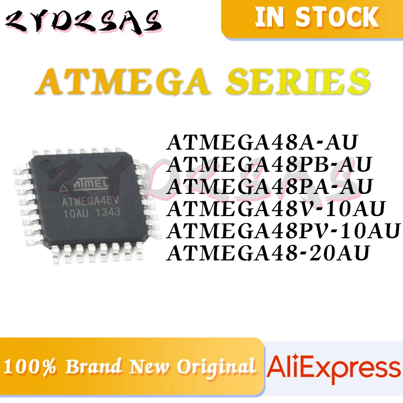 (1Piece) ATMEGA48A-AU ATMEGA48PA-AU ATMEGA48PB-AU ATMEGA48V-10AU ATMEGA48-20AU ATMEGA48PV-10AU ATMEGA48 ATMEGA IC Chip