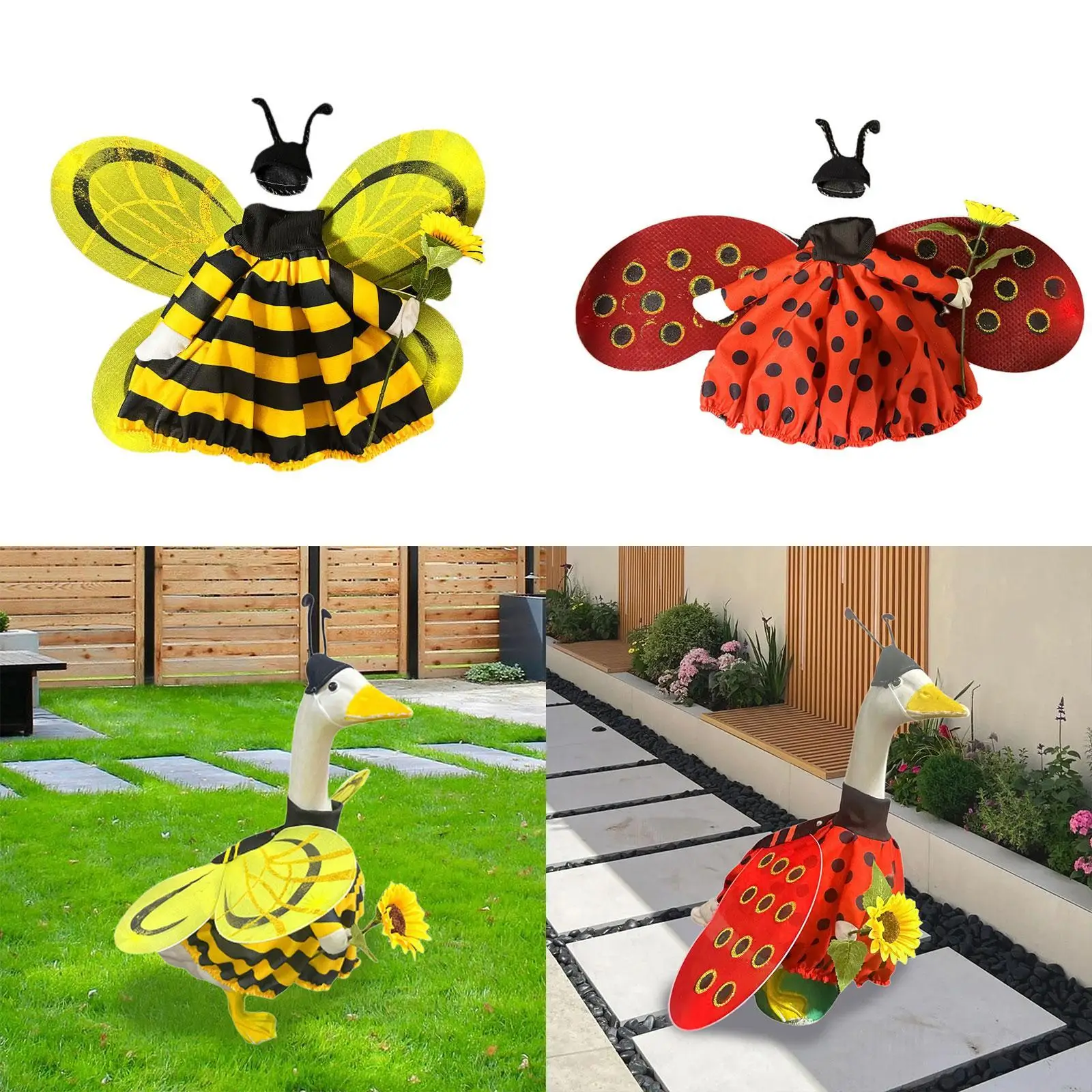 Goose Outfit Set Creative Goose Art Costume Outdoor Decoration Goose Clothes for Farmhouse Living Room Office Balcony Garden