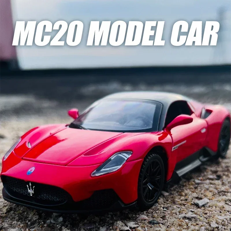 1:32 Maserati MC20 Coupe lega auto sportiva pressofuso in miniatura simulazione auto in metallo suono e luce auto giocattolo per ragazzi veloce e