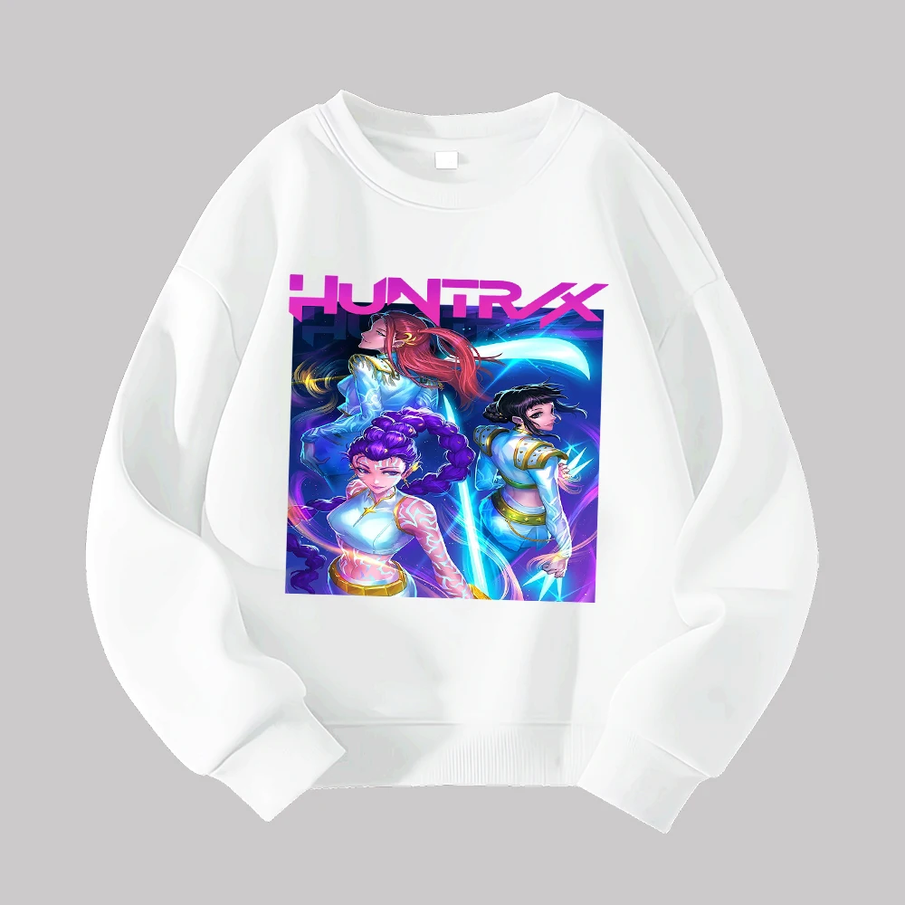 

HUNTRX Anime Graphic Sweatshirt Women's Casual Crewneck Pullover Streetwear Fashion