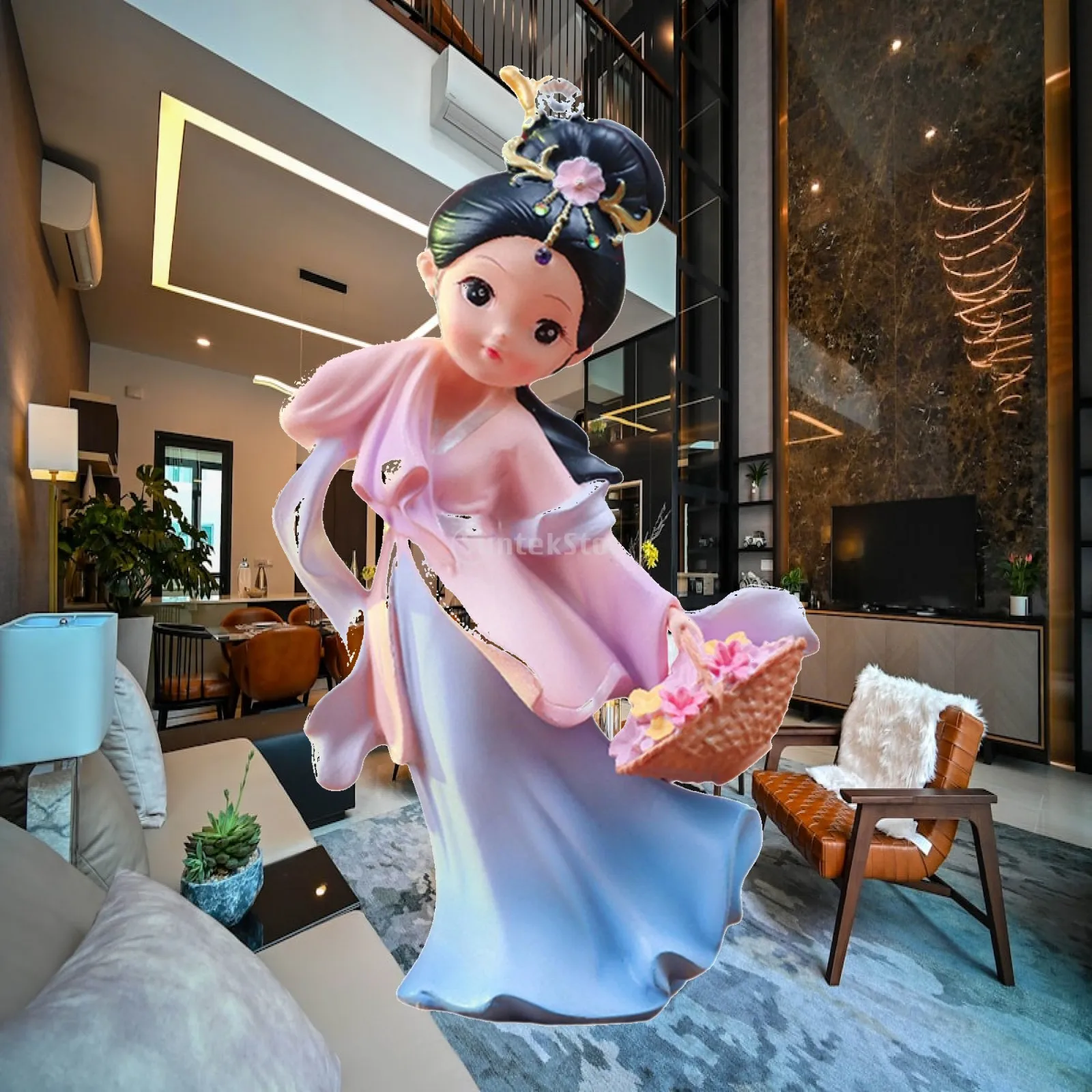 Chinese Beauty Statue Art Chinese History Woman Figurine for Cafe Hotel Dorm
