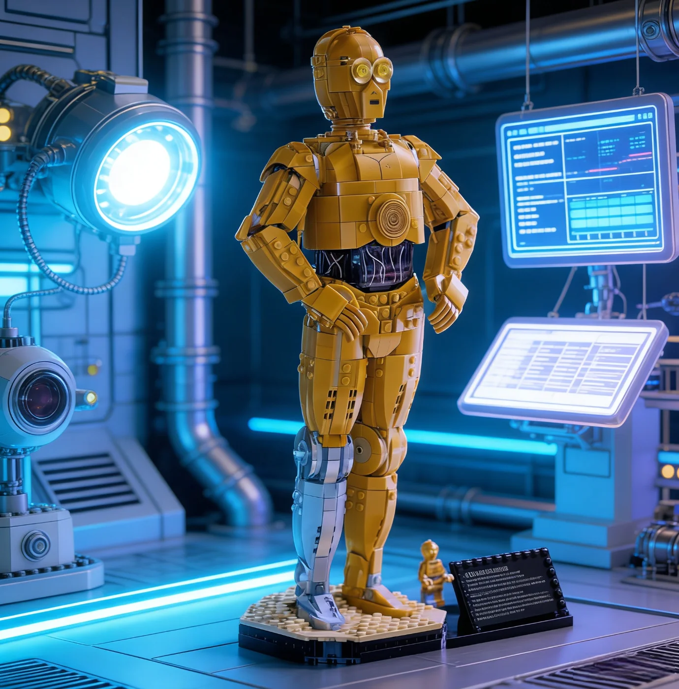 1138PCS C3PO Assembled Building Blocks Plastic Toys Compatible 75398 Decorative Ornaments Christmas Birthday Gifts for Friends image 5