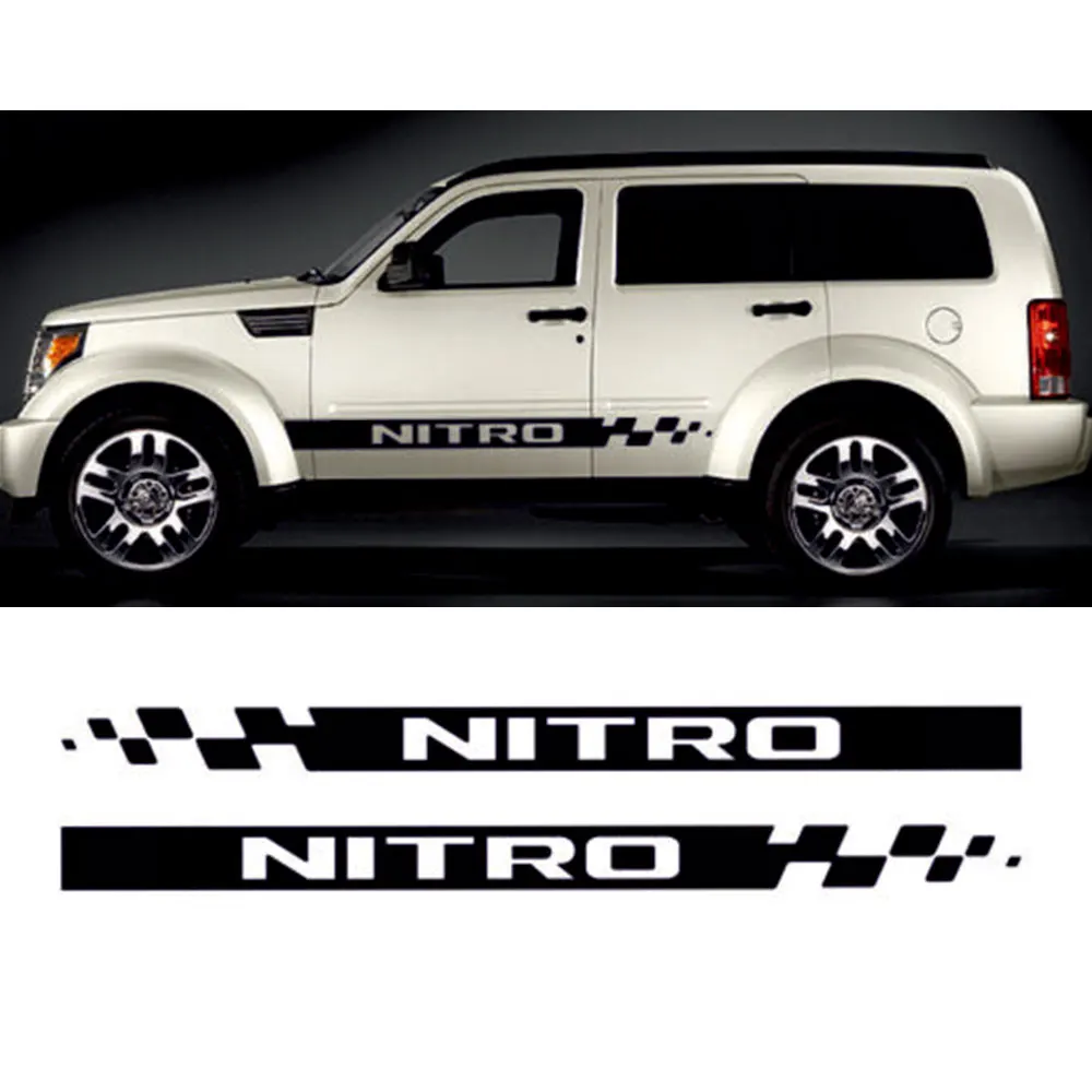 2pcs Side Stripes body decal graphics vinyl sticker quality for DODGE NITRO ds099