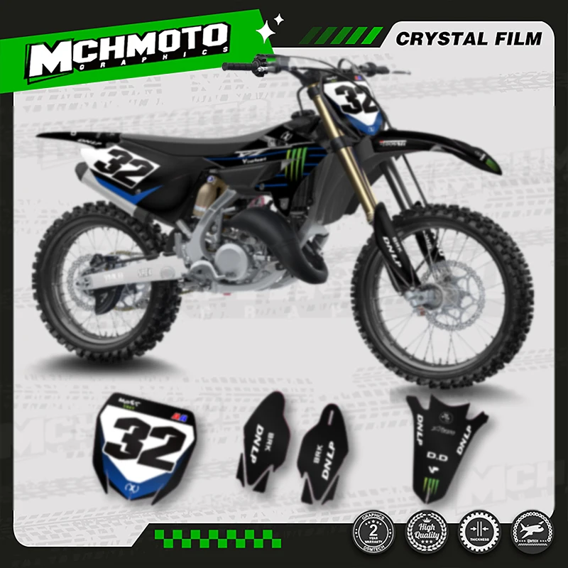 

MCHMFG Custom Team Graphics Background Decal For YAMAHA 2022 2023 2024 YZ125 YZ250 YZ 125 250 Motorcycle Stickers Kits