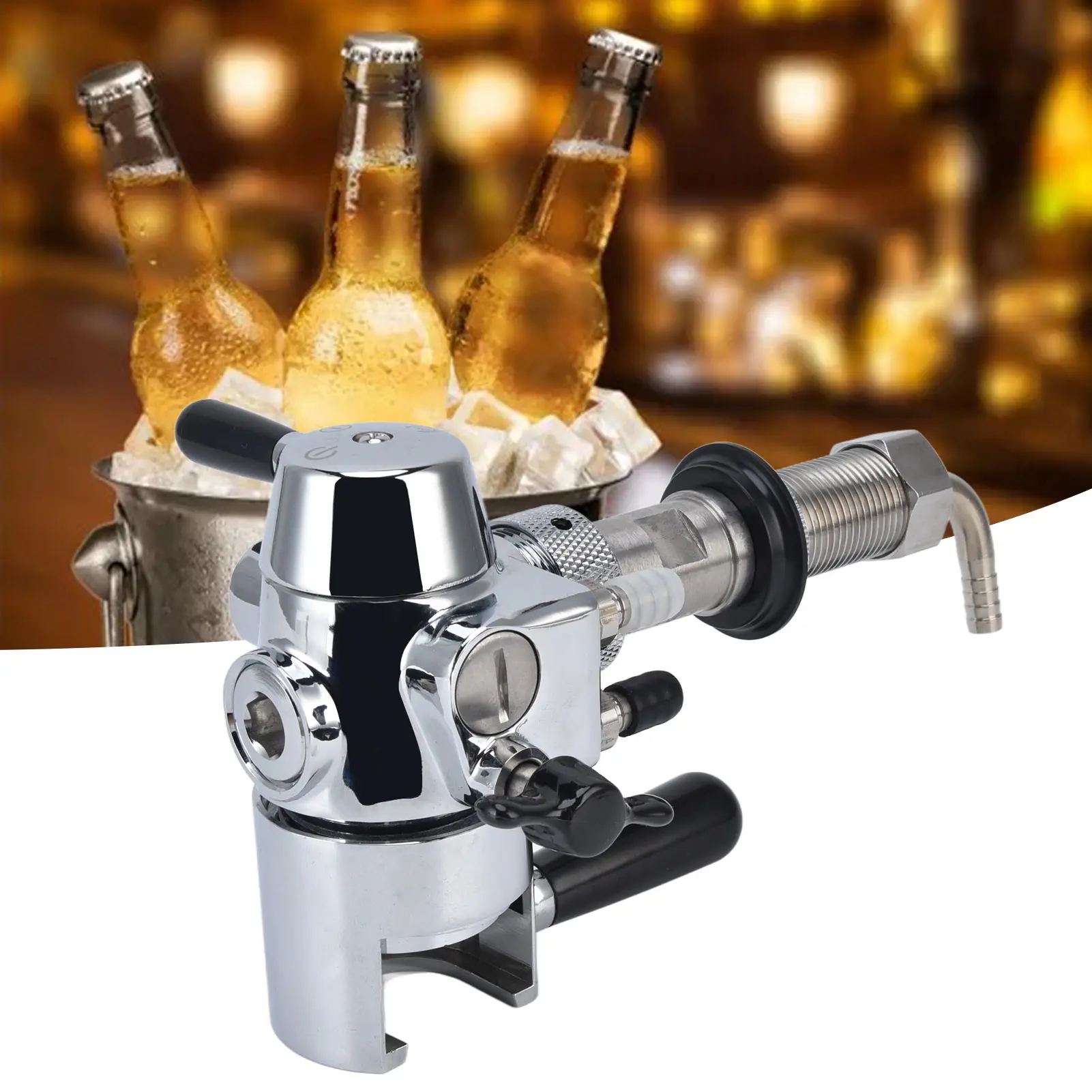 Stainless Steel Beer Bottle Filler No Foam Counter Pressure Beer Bottle Filler Kit 304 Stainless Steel Glass Bottle Filling Tool