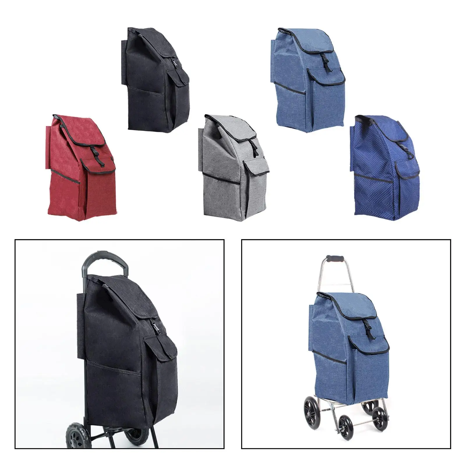 

Shopping Trolley Replacement Bag Oxford Cloth Lightweight Practical Waterproof Shopping Cart Bag for Home Office Shopping Carts