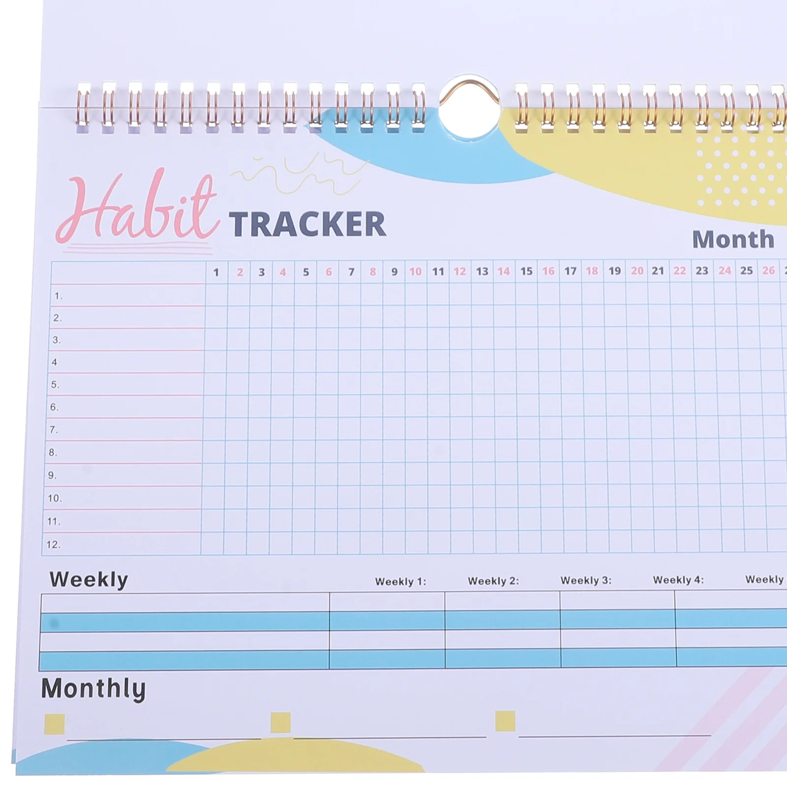 

Monthly Habit Tracker Planner Undated Daily Journal Goal Setting Calendar Workout Tracker Paper Organizer Large Weekly