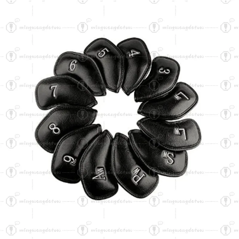 

12-Piece Synthetic Leather Golf Iron Head Covers Set, Universal Fit
