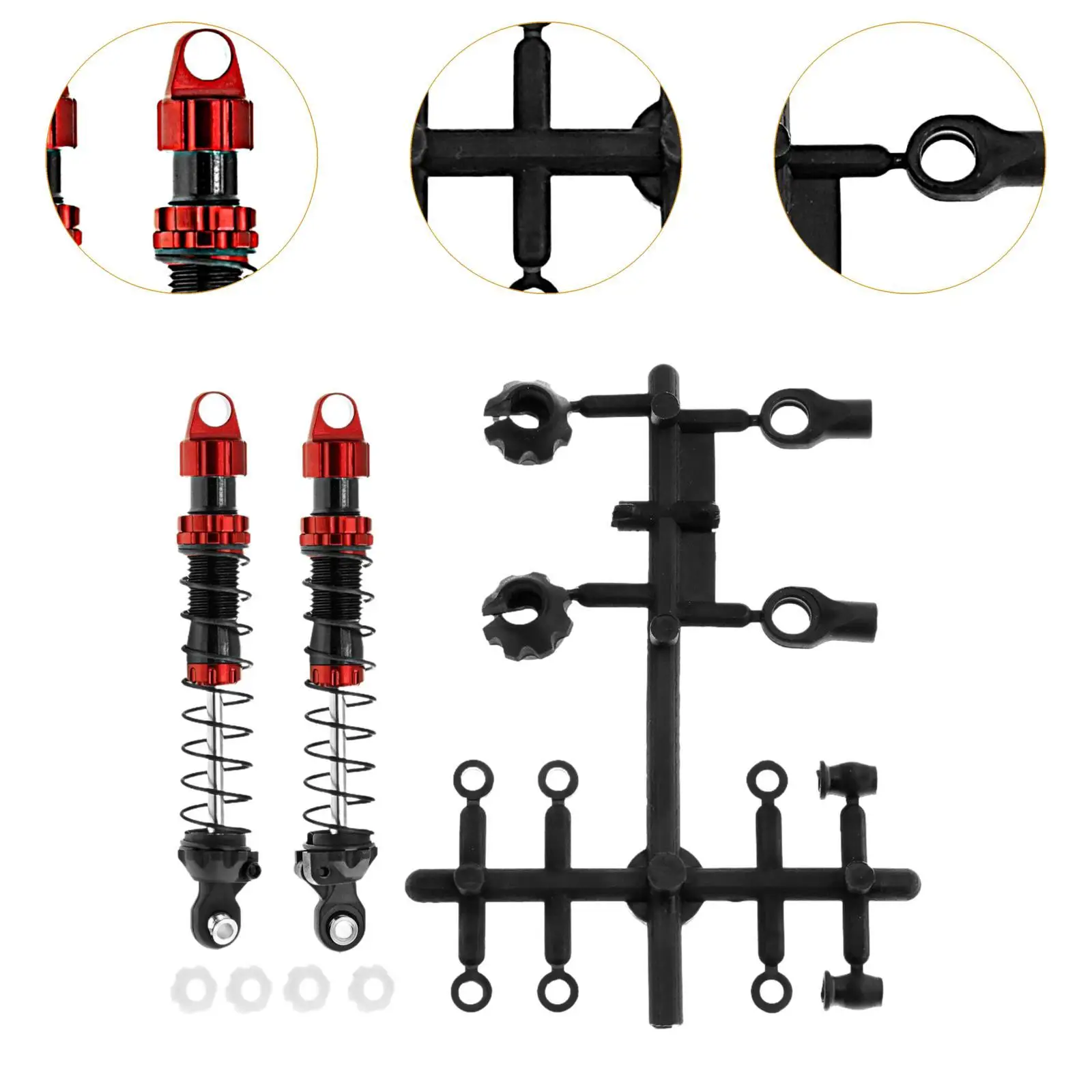 1:10 Scale RC Car Shock Front Rear Shock Absorber Set, Shock Absorber Kits RC Hobby Model Accessories Upgrade Car ,