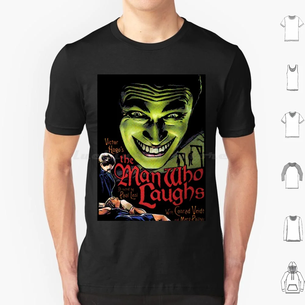 The Man Who Laughs ( 1928 ) T Shirt Big Size 100% Cotton Film Grin Hollywood Laugh Laughs Movie Retro Silent Film Smile Hugo