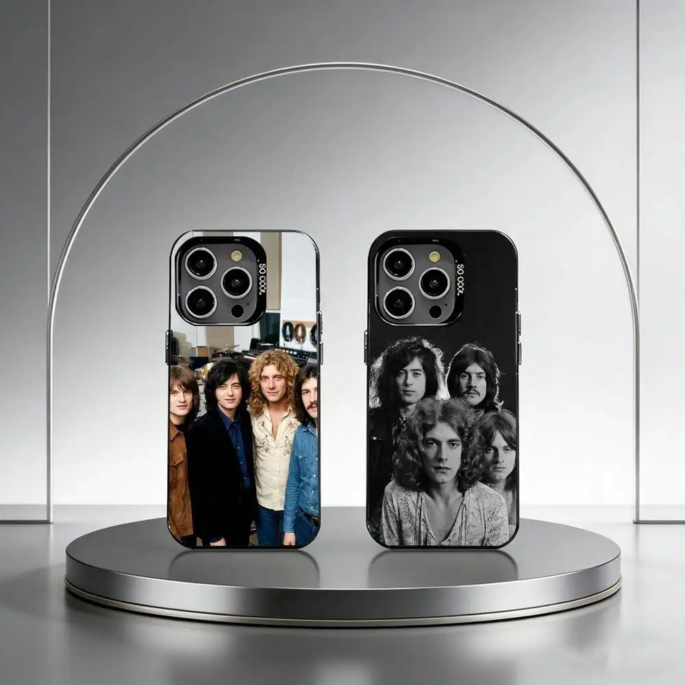 

Rock L-Led Z-Zeppelin Band Phone Case For iPhone 17,16,15,14,13,12,11 Plus,Pro Max,XS,Colored Silver Plated Inside Cover