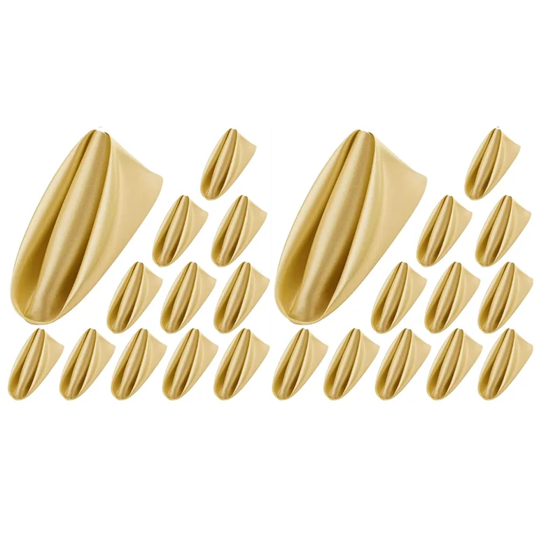 24 Pcs Satin Napkin Square Dinner Napkins Party Napkin Soft Table Napkins for Romantic Party Dinner Decoration Gold
