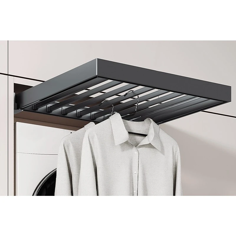 Geeignet für unsichtbare Wäscheständer, ausziehbare Gleitschienen für Balkone, Kleiderschränke, ausziehbare Hosenhalterungen, Einbauschrank-Organizer