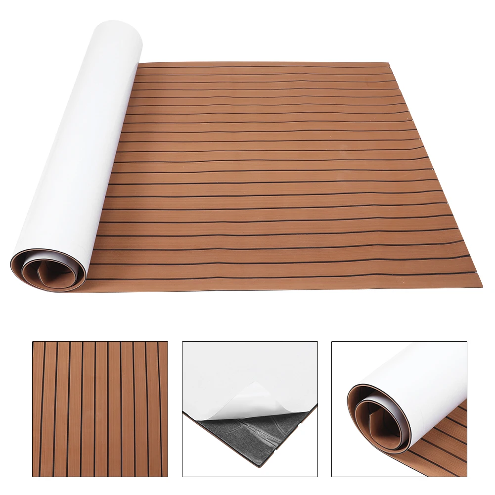 Boats EVA Foam Teak Flooring Mat Anti-Slip Self-Adhesive Pad Waterproof Marine Carpet Decking Pad for Marine Boat Yacht