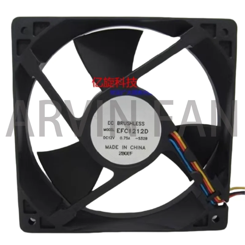

EFC1212D 0.75A PWM Fan, 12cm Intelligent Temperature Control, 12V Fan