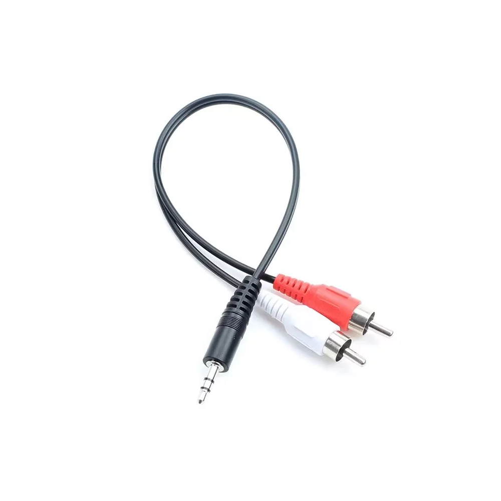 3.5mm Jack Male Female to 2 RCA Stereo Audio Cable Converter Adapter Cord Phone Computer Speaker TV AV Connection Line