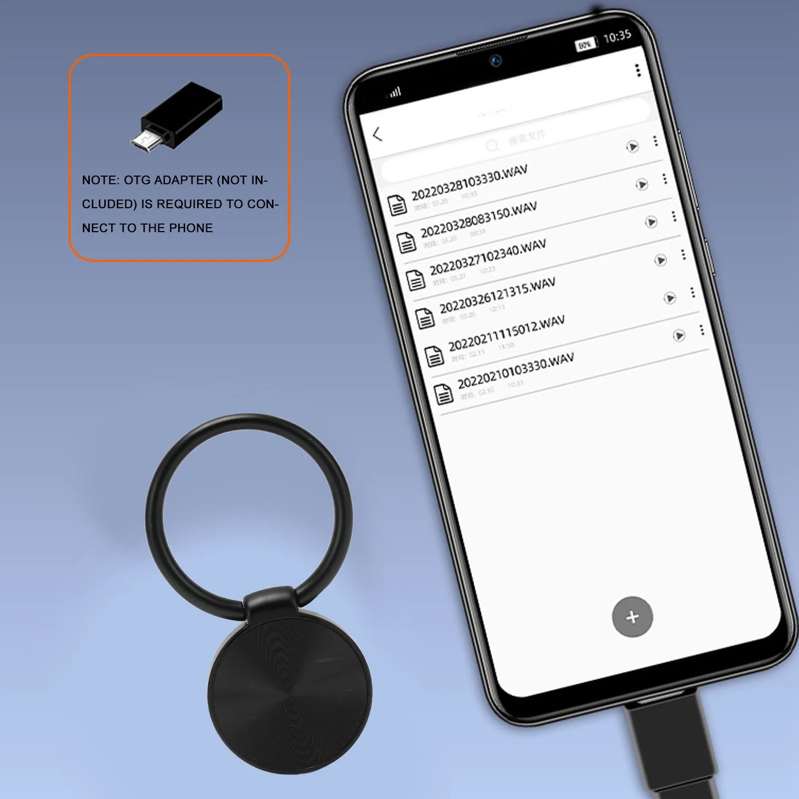 المفاتيح مسجل صوت رقمي المفاتيح مسجل صوت 4GB AI الذكية HD الحد من الضوضاء الرقمية مسجل صوت صغير مسجل MP3 #5