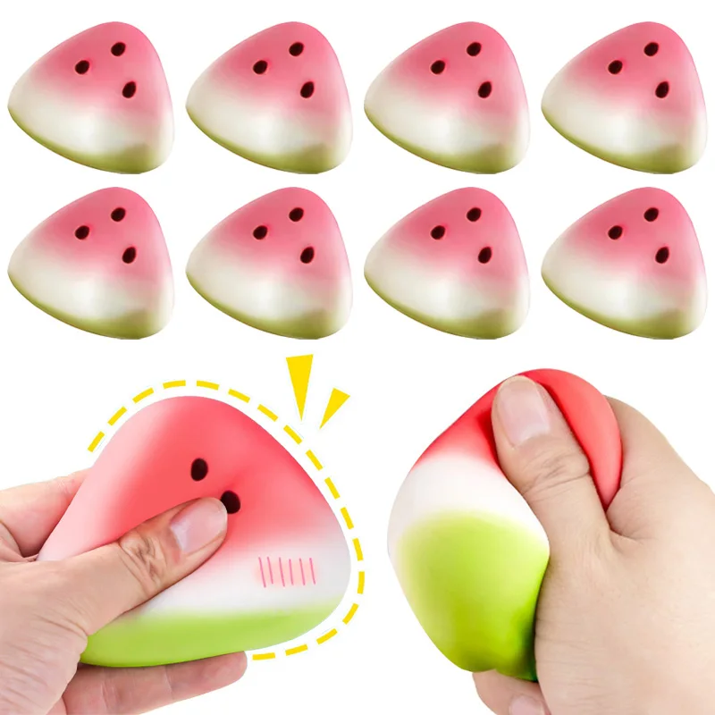 

2pcs Anti-stress Squishy Watermelon Gifts Slow Rising Fidget Toy Fruit Pinch Squeeze Gifts Stress Reliever Reduce Pressure Prop