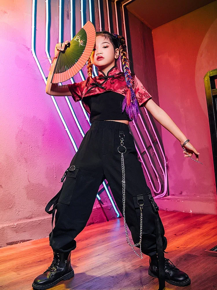 

Children's Trendy Cool Jazz Dance Costume Girl's Performance Costume Set Children's