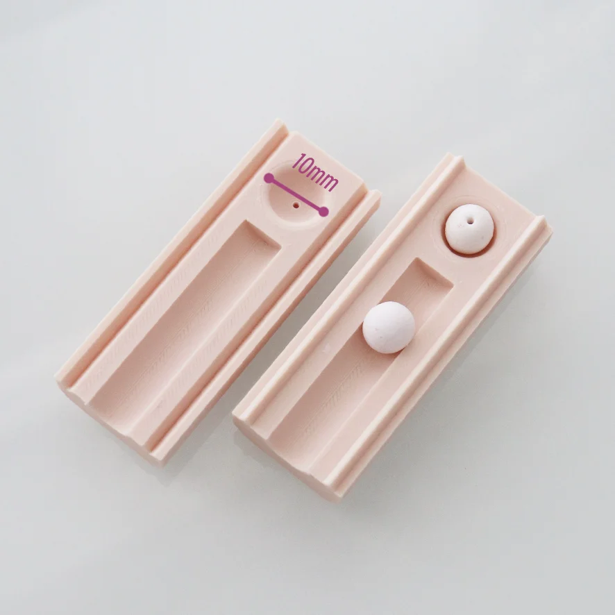 Polymer Clay Soft Ceramic Ball Rub Tool Belt Punch Auxiliary Earring Necklace Spherical Mold