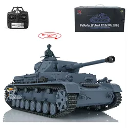 Zabawki dla chłopców 2.4G HENG długi 1/16 7.0 plastikowy niemiecki Panzer IV F2 RTR Model zbiornik RC 3859 TH17395-SMT4