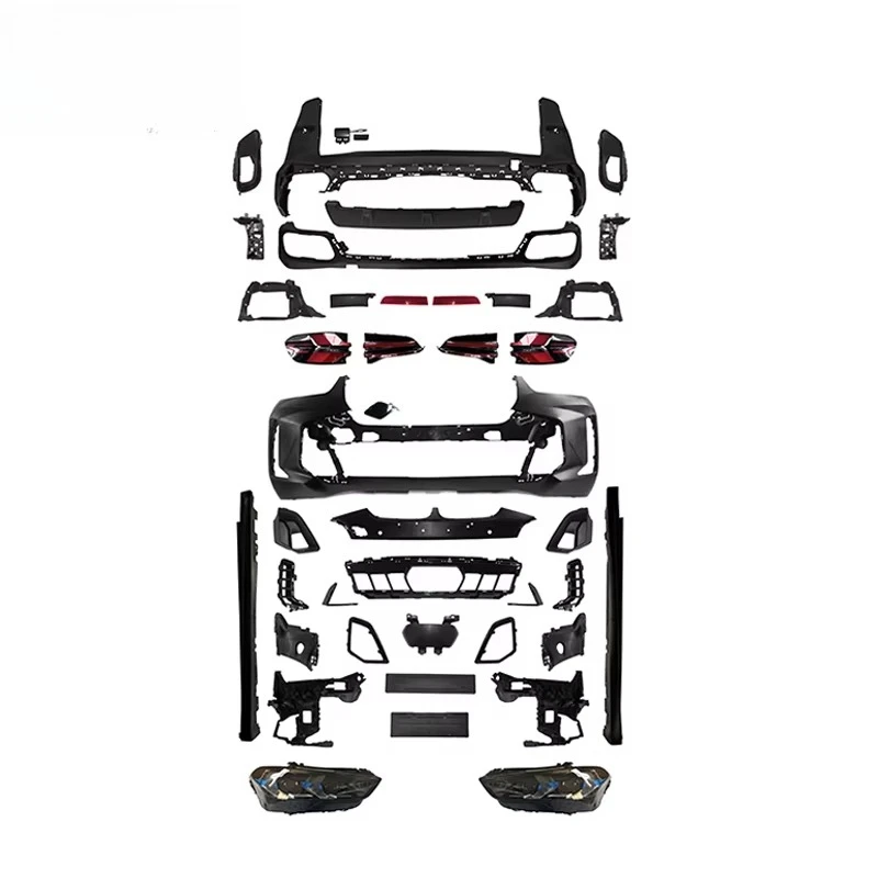2018-2022 X5 G05 to 2023 G05 LCI Style Body Kit Full Set PP Front Bumper Rear Bumper Over Fenders Headlights for G05  BODY KIT