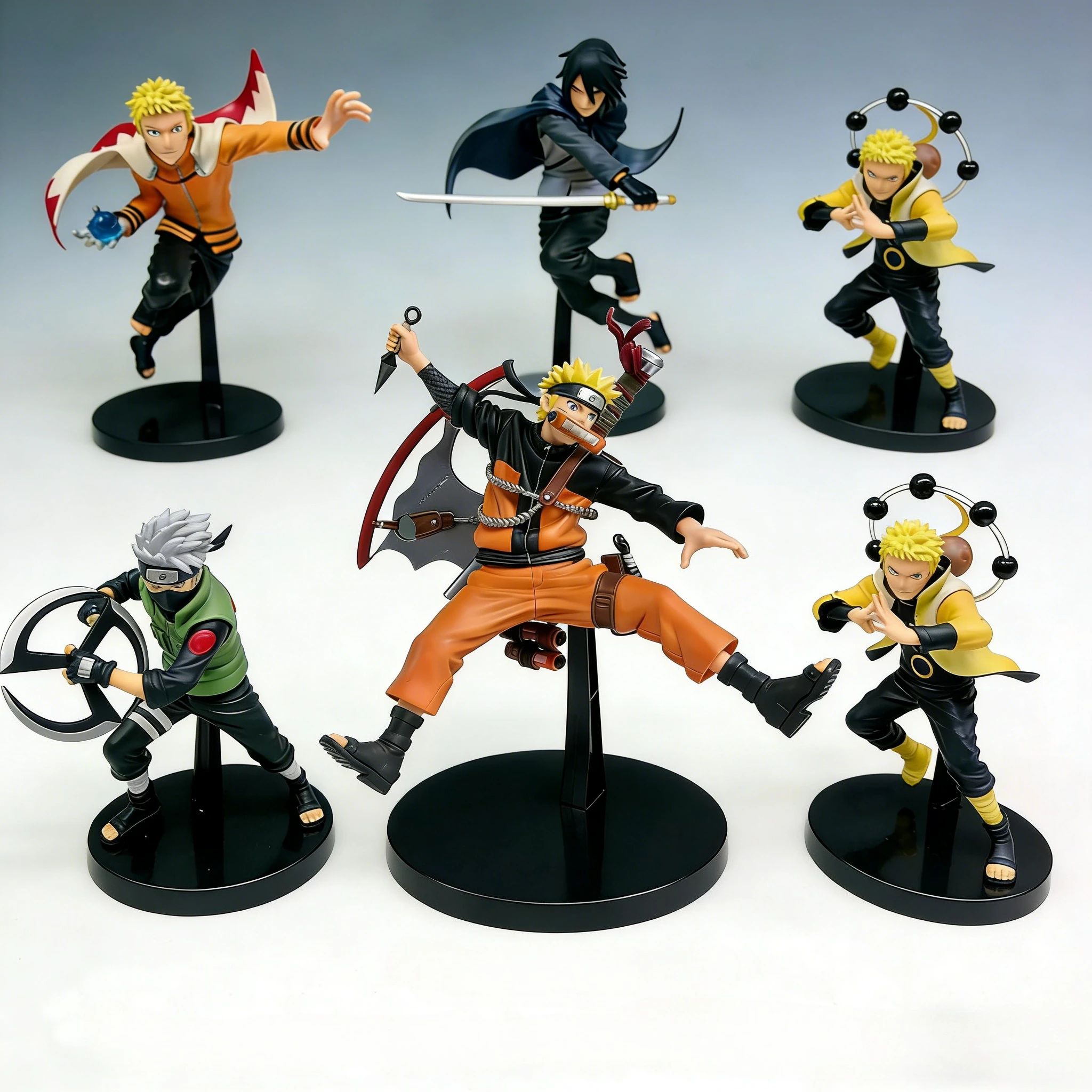 Figura de Anime Naruto de 18 cm, Uzumaki Naruto, Hatake Kakashi, Gaara, Versión de Combate, Figura de Acción Coleccionable, Modelo, Adornos, Juguetes, Regalos