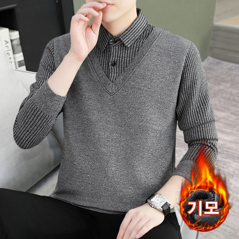 Trend In Men's Kimo Color Knit Shirt Style Winter Daily Look KN1929