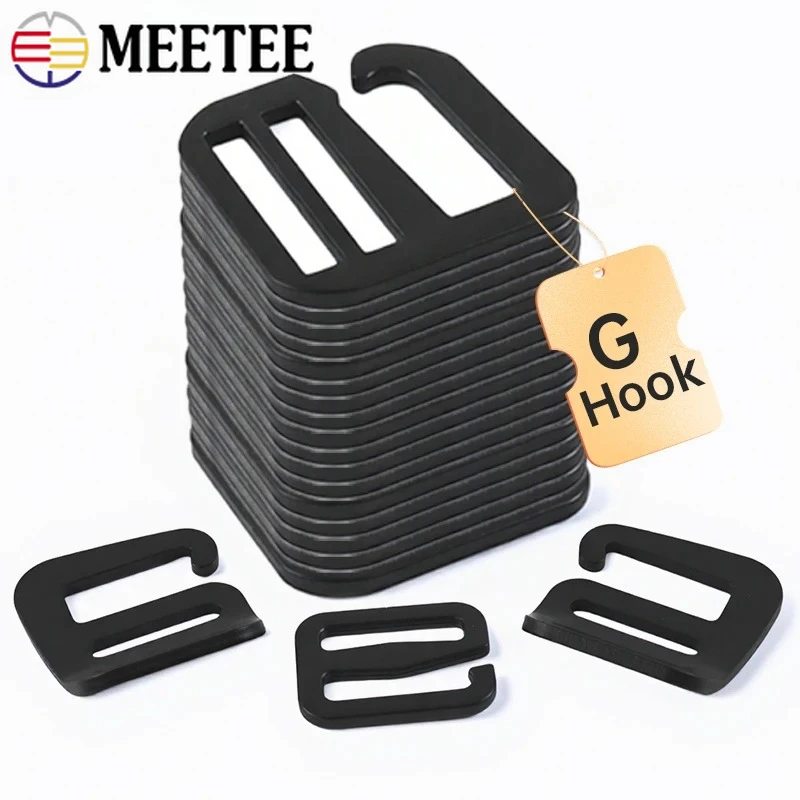 

5/10Pcs 20-38mm Black Metal G Hook Buckles Webbing Strap Tri-Glide Slider Clasp Backpack Bags Adjust Buckle Hardware Accessories