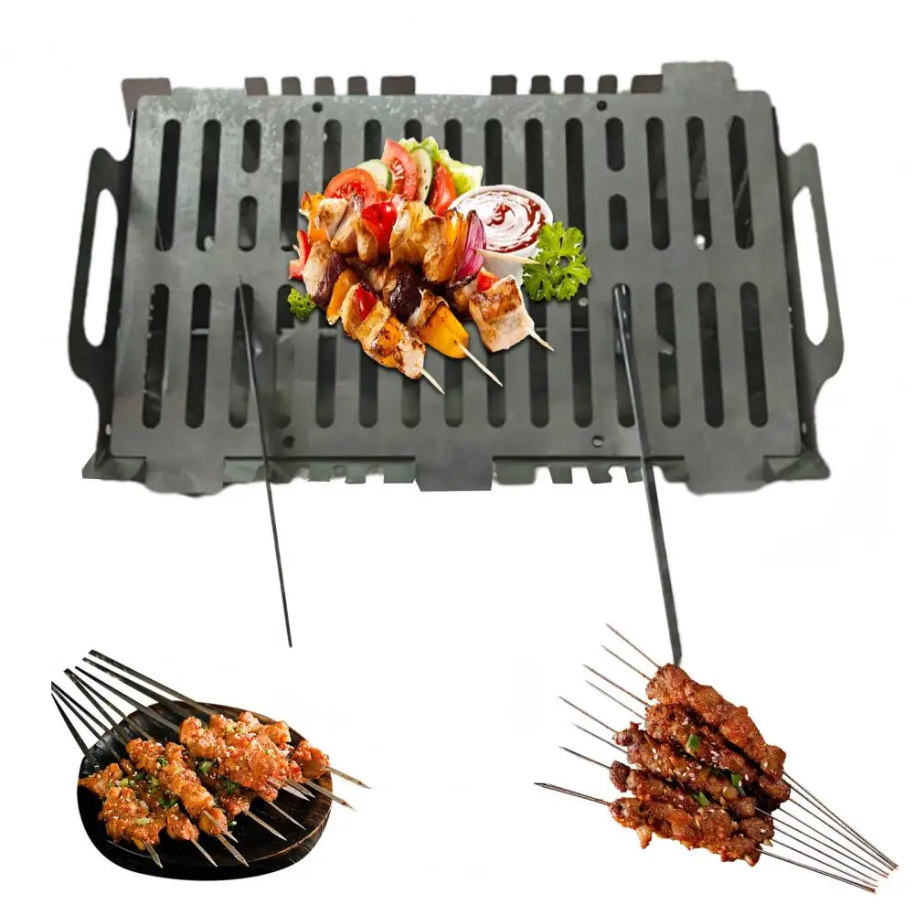 

Quick Setup Portable Grill Portable Slot Grill Collapsible Bbq Tool-free Setup Lightweight Steel for Camping Tailgating Rv