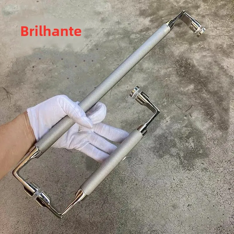 minimalist-dual-color-solid-foot-glass-door-handle-thickened-304-stainless-steel-shower-room-handle-sj-2079b