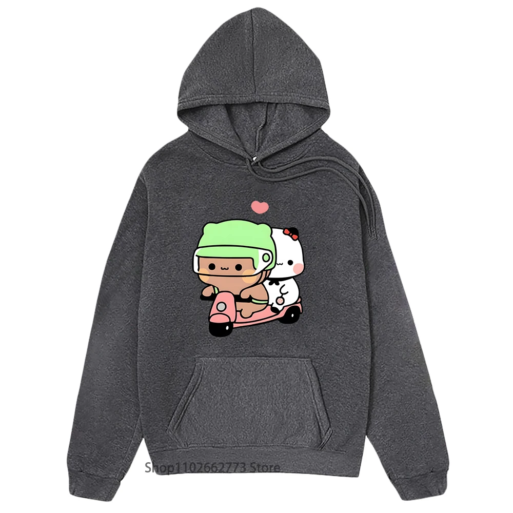 

Cartoon Bubu and Dudu Hoodie Panda Bear Graphic Clothes Women Kawaii Print Sweatshirt Men Casual Girl Clothes Spring Fleece Tops