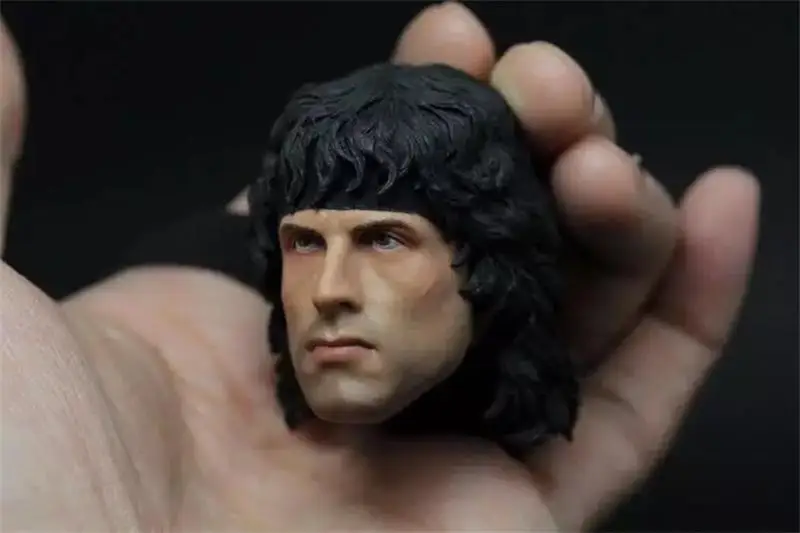 Hot Sale 1/6 Male Jungle Tough Muscle Expendables Head Sculpture Carving Model For 12inch Action Body