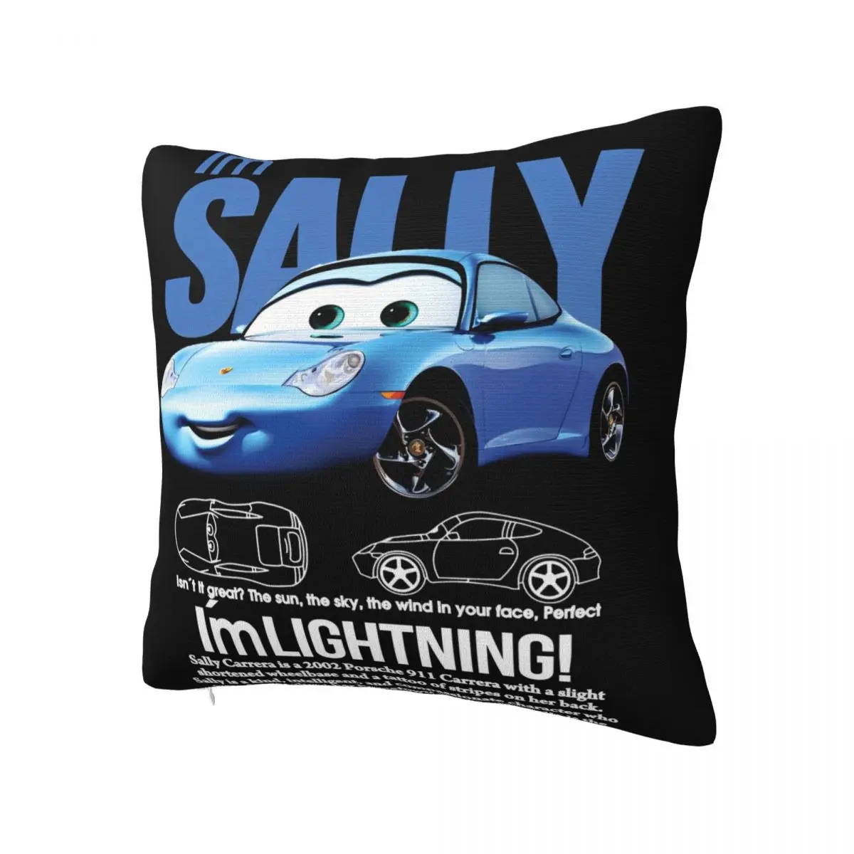 Cars Lightning McQueen Pillow Cover Soft Pillow Case Cushion Cover Funny Custom DIY Pillowcases For Office Car Home Decorative