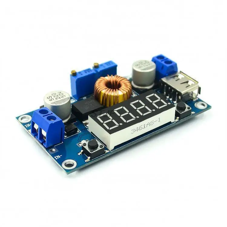 DC-DC 5A Digital LED Drive Lithum Battery Charger Module CC/CV USB Step Down Buck Converter With Voltmeter Ammeter