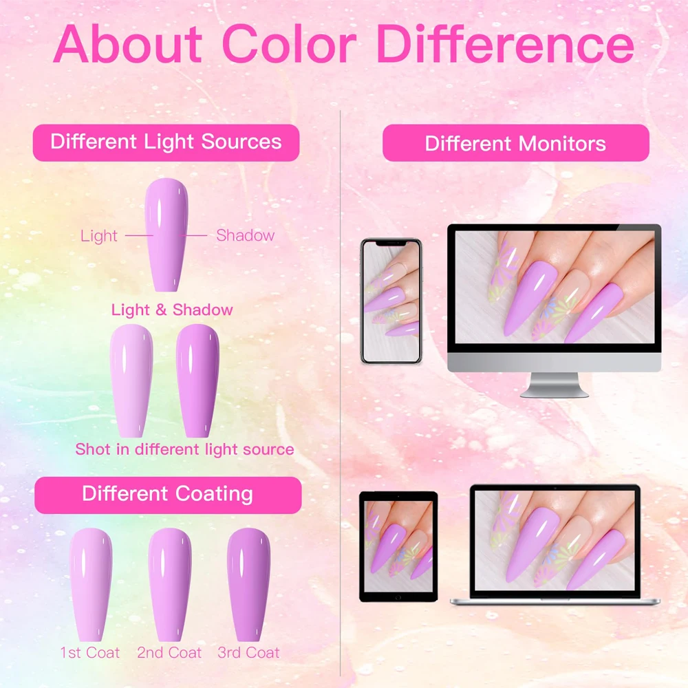 CHUNSHU Makronen-Gel-Nagellack-Set, 6-teiliges Nagellack-Set, Soak Off UV für französische Maniküre, Salon, DIY, beliebte Farben, Zuckerwatte