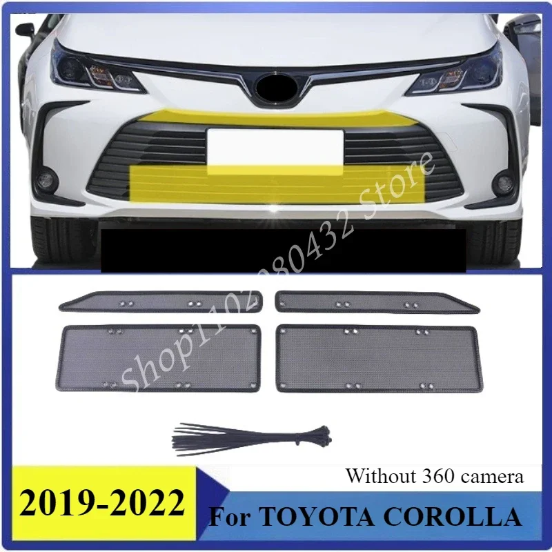 

Insect-proof Air Inlet Protect Cover Airin Insert Net Vent Racing Grill For TOYOTA COROLLA 2019-2022 Filter Without 360 camera
