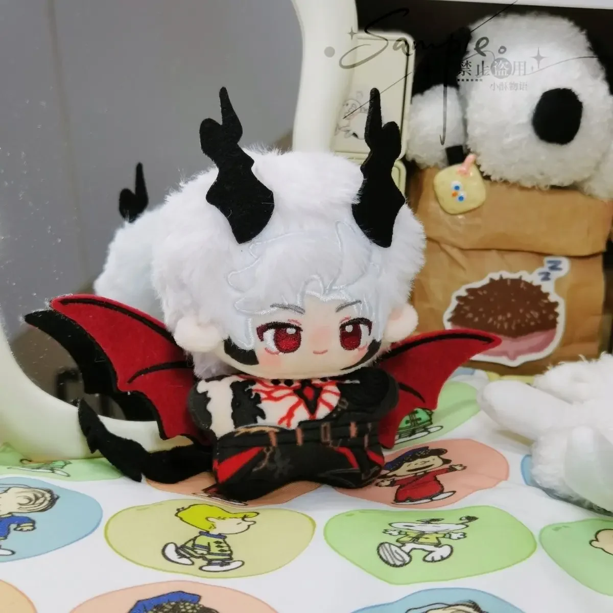 Anime Love and Deepspace Sylus Dragon Baby Cosplay Fluffy Starfish Body Cotton Maumet Cartoon Puppet Magnetic Wings Tail Xmas