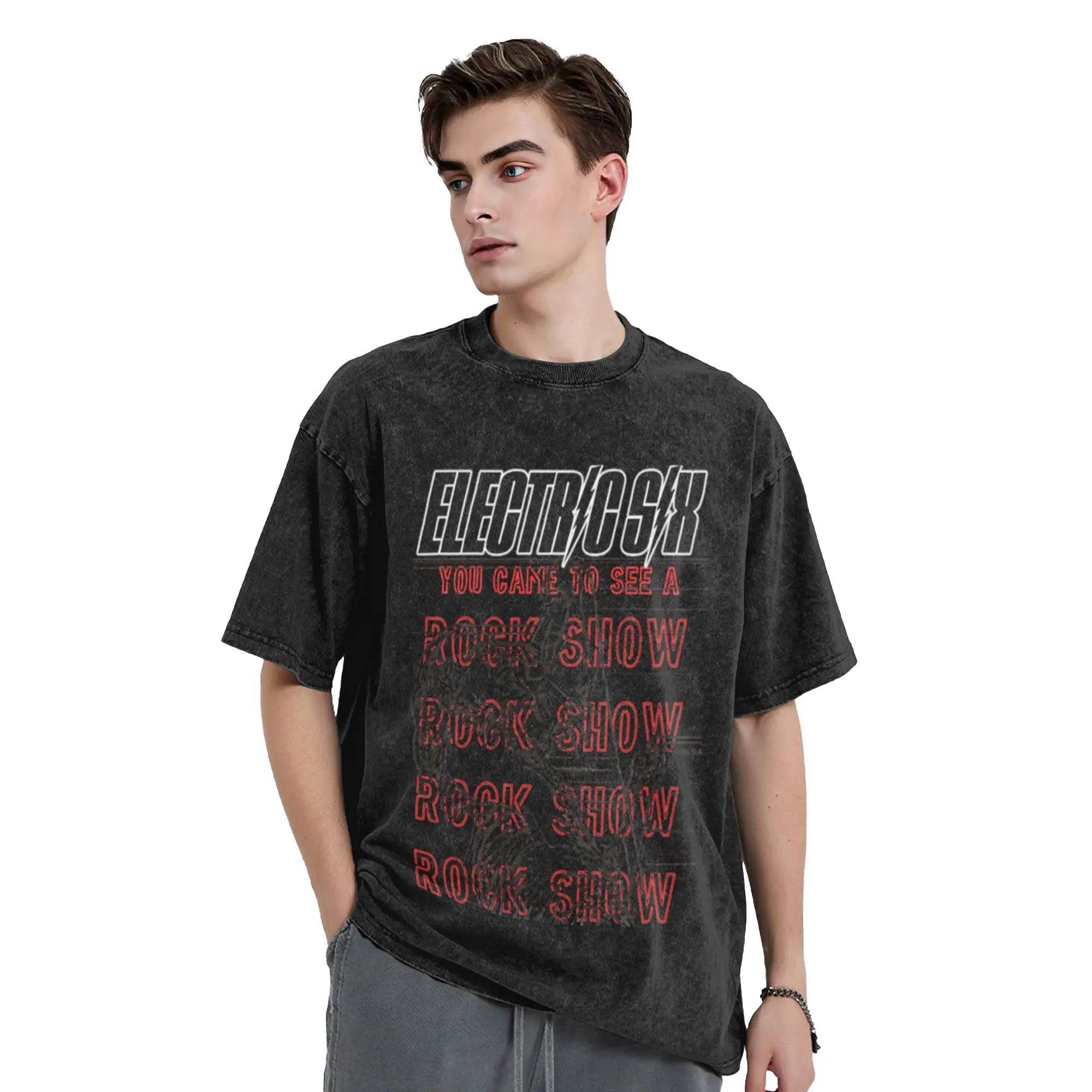 Electric Six   You Came to See a Rock Show Unique Trendy A T-Shirt Oversized Short Sleeve Men's Women's Cotton Tees Tops