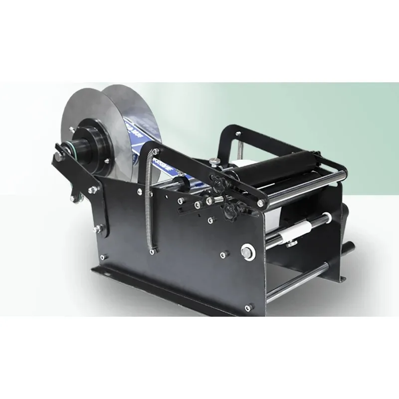 Hand Round Bottle Labeling Machine Small Semi Automatic Labeler for Glass Plastic Bottle Self Adhesive Sticker Applicator