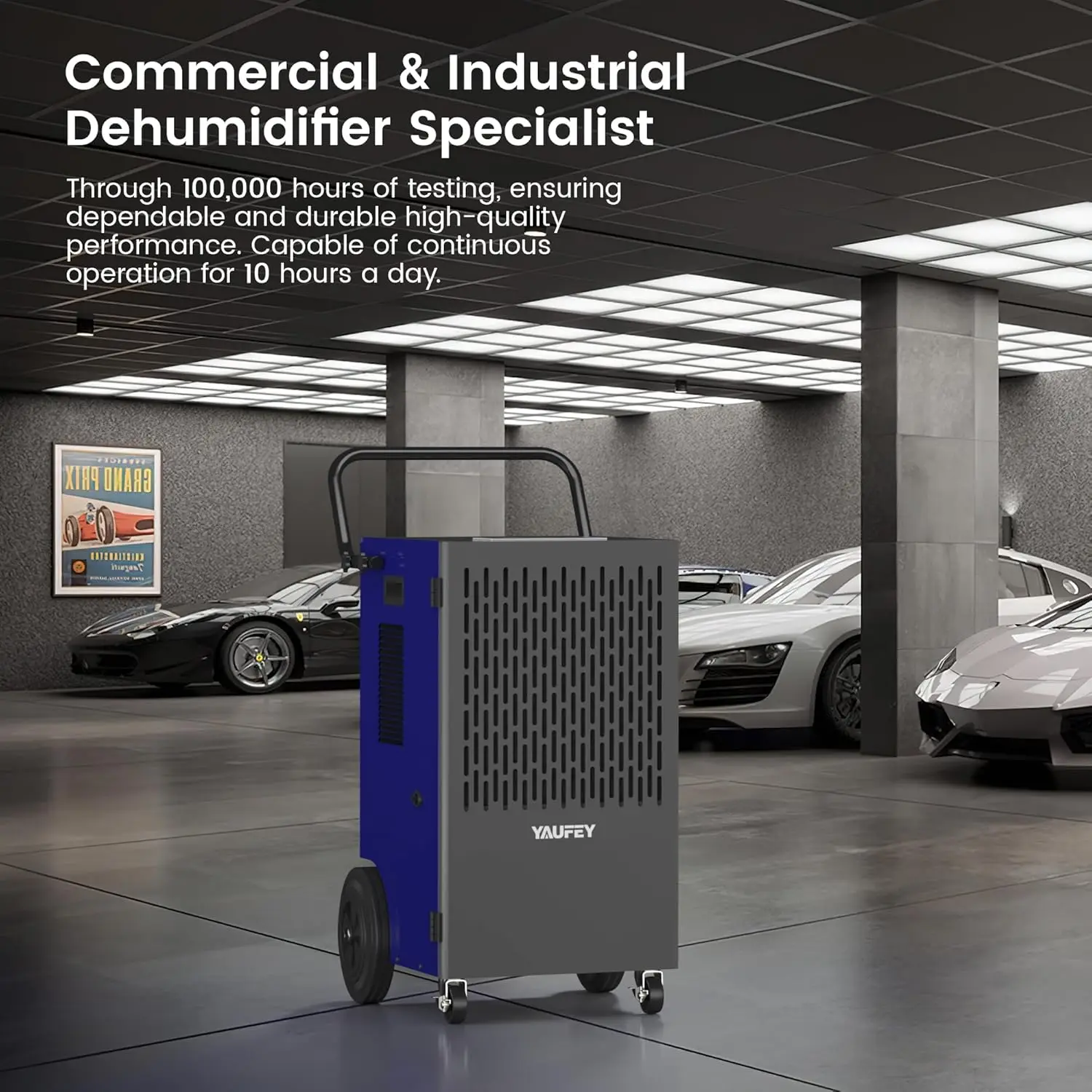 155 Pints Commercial Dehumidifier with Pump for Basement up to 8000 Sq. Ft Large Capacity Industrial Dehumidifier for Large Room