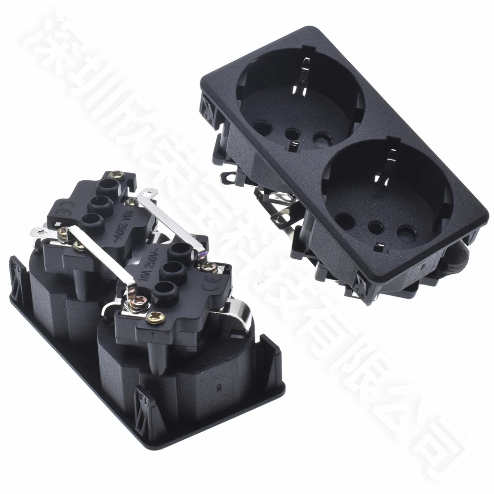 الاتحاد الأوروبي الأوروبي مقبس الطاقة القياسية التوصيل مزدوج 2 مجموعة لوحة 16A ، مقبس الطاقة المقبس الإيطالي مقبس الحائط الأوروبي ألمانيا الكورية