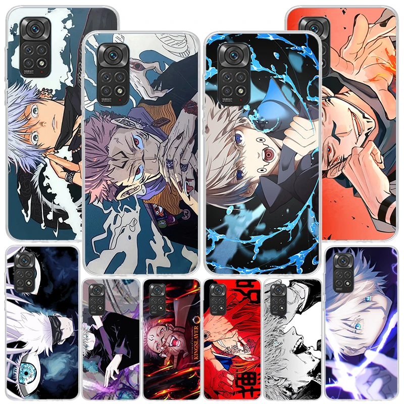 Japan Anime Jujusu Kaisen Phone Case For Xiaomi Redmi Note 13 12S 12 11 11S 11E 10 Pro Plus 10S 11T 9 9S 8 8T 7 5G Personalized